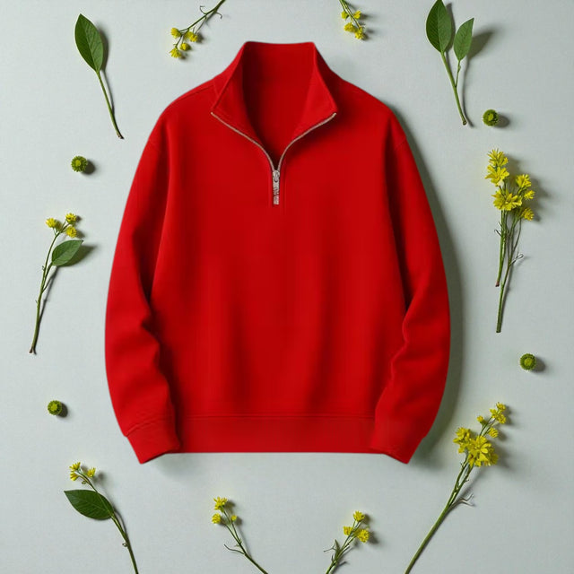 Half-Zip Cozy Fleece Sweatshirt – Unisex